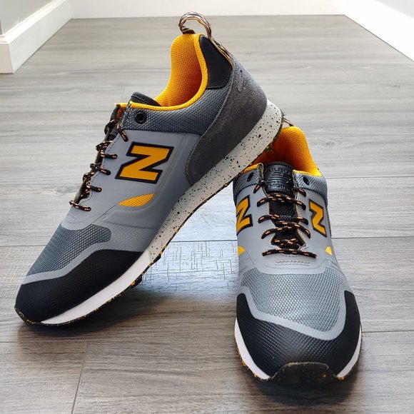 New Balance Gray and Yellow Athletic Shoes - Picture 7 of 12